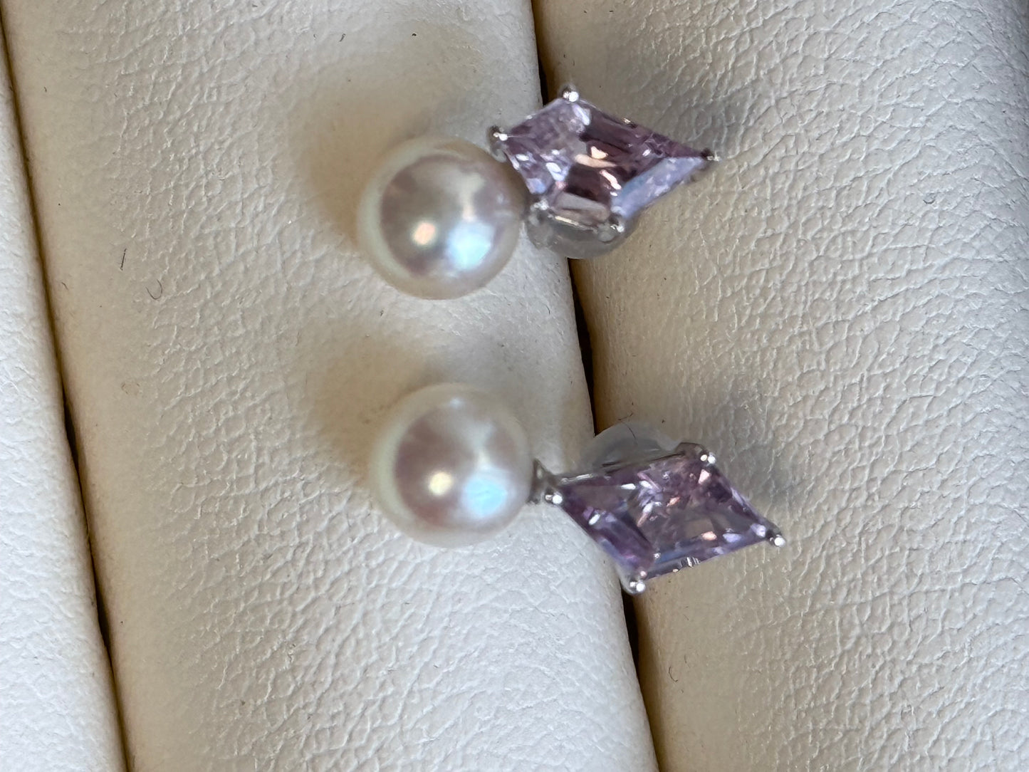 Spinel Akoya Sea Pearl Earrings