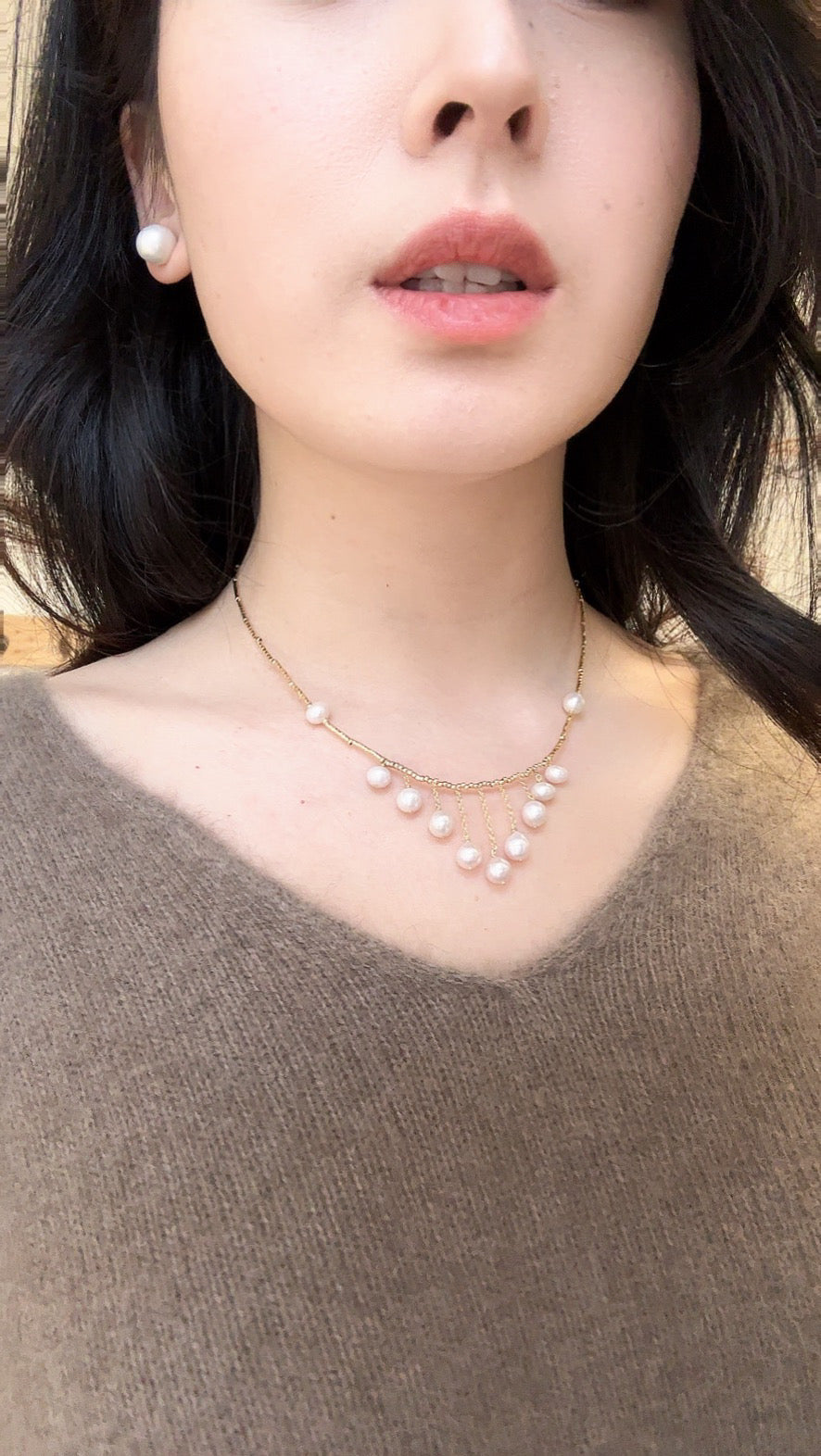 Raindrop Pearl Necklace