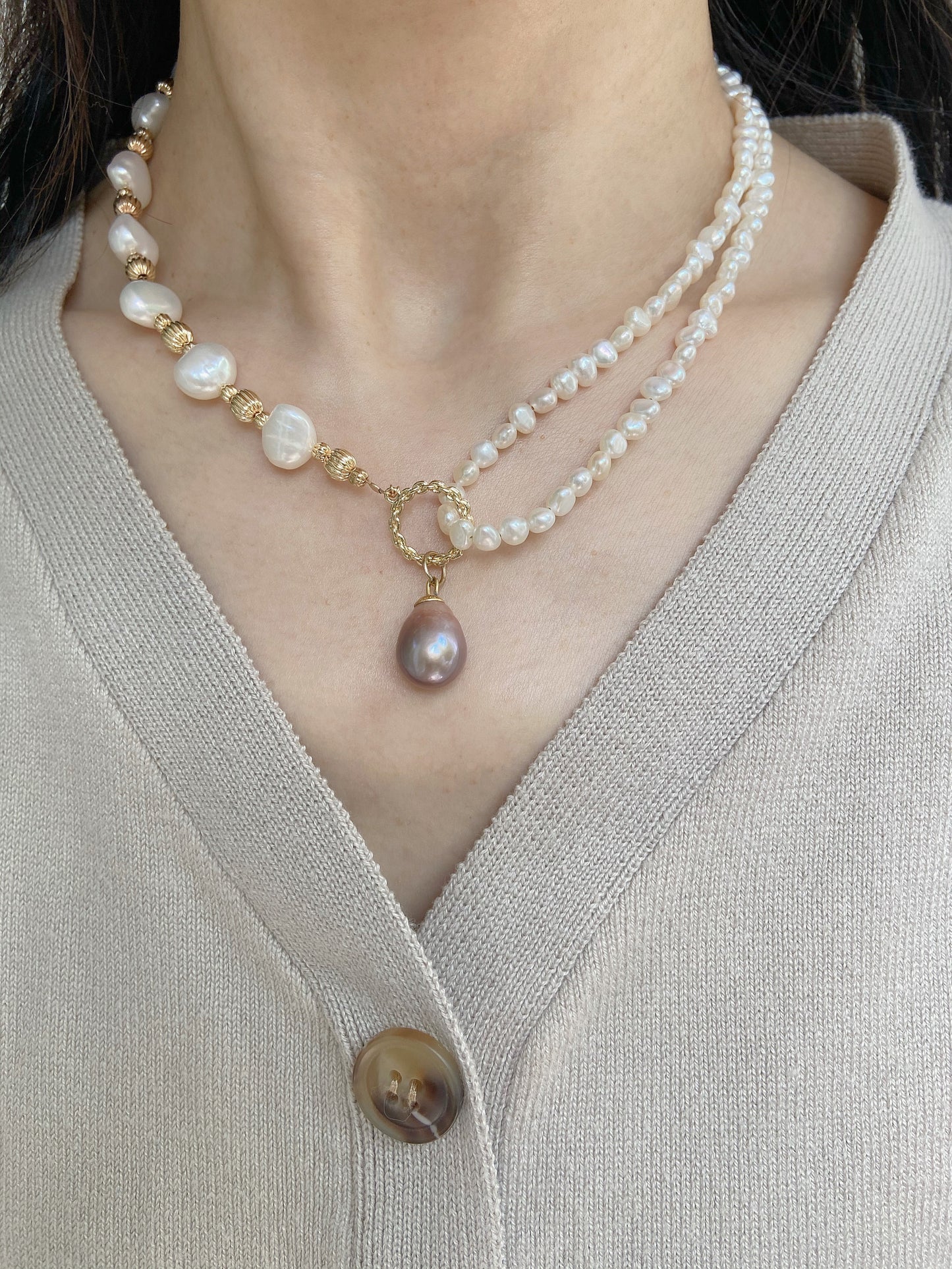 Multipurpose pearl necklace