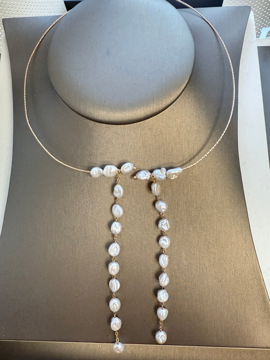 Freshwater Pearl keshi choker