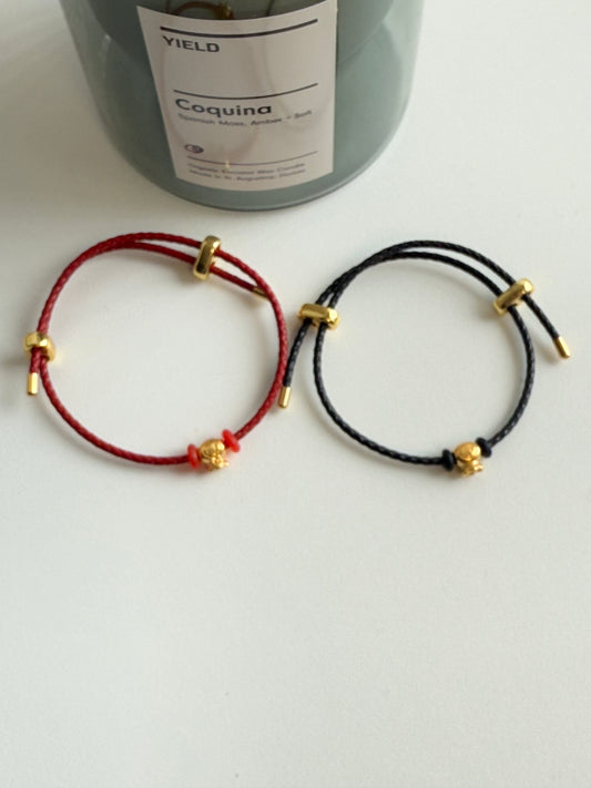 999 Solid gold Red Line Bracelet