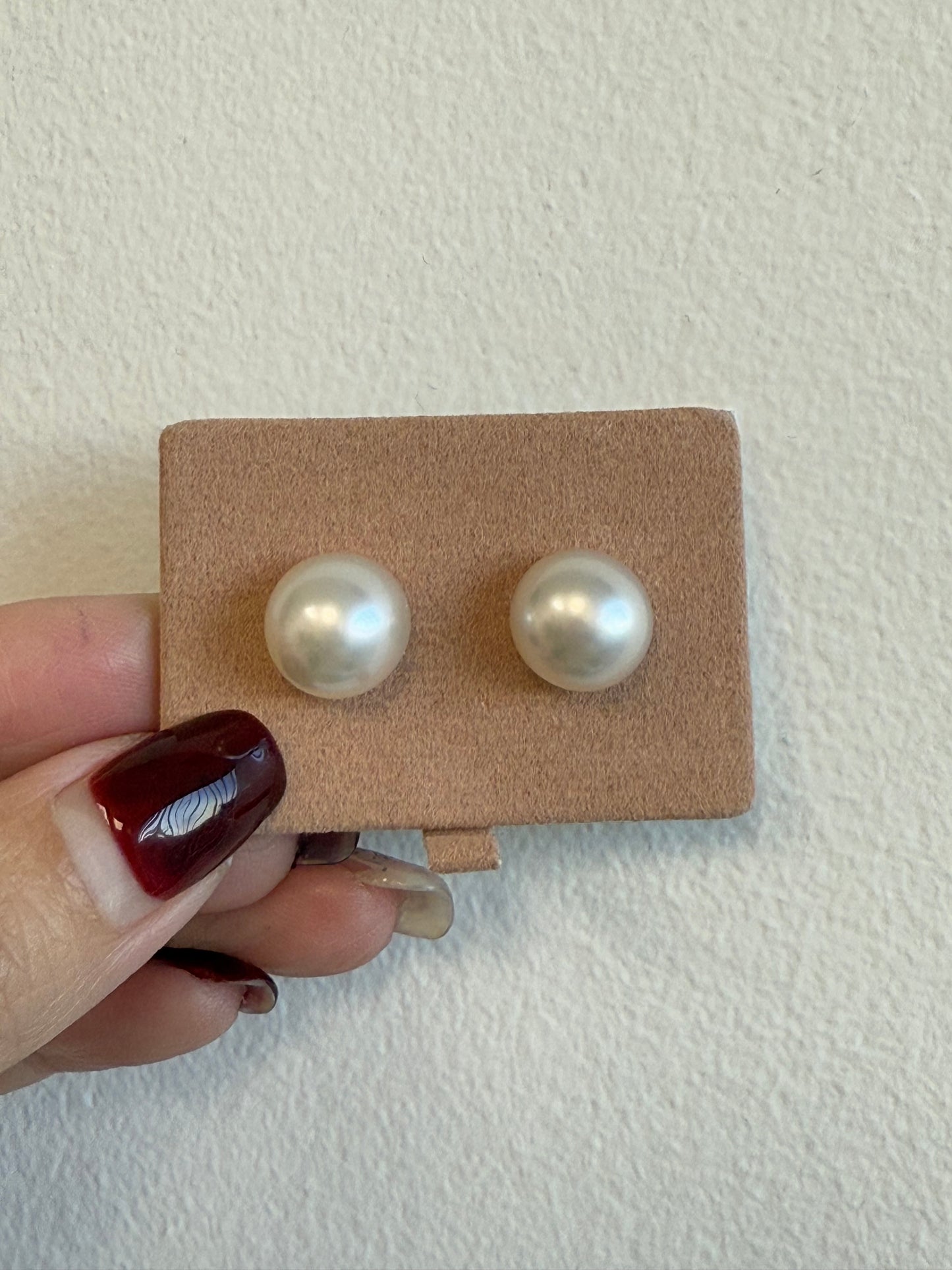 White south Sea Pearl，Pair of Button 11.6mm AAA/AA Paspaley