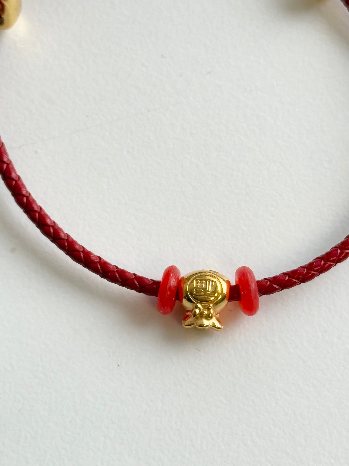 999 Solid gold Red Line Bracelet