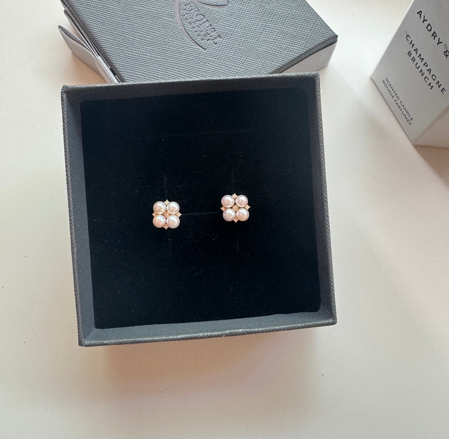 Four Leaf Clover Akoya Pearl Earrings