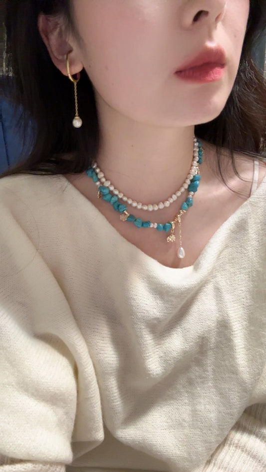 Turquoise Pearl Necklace