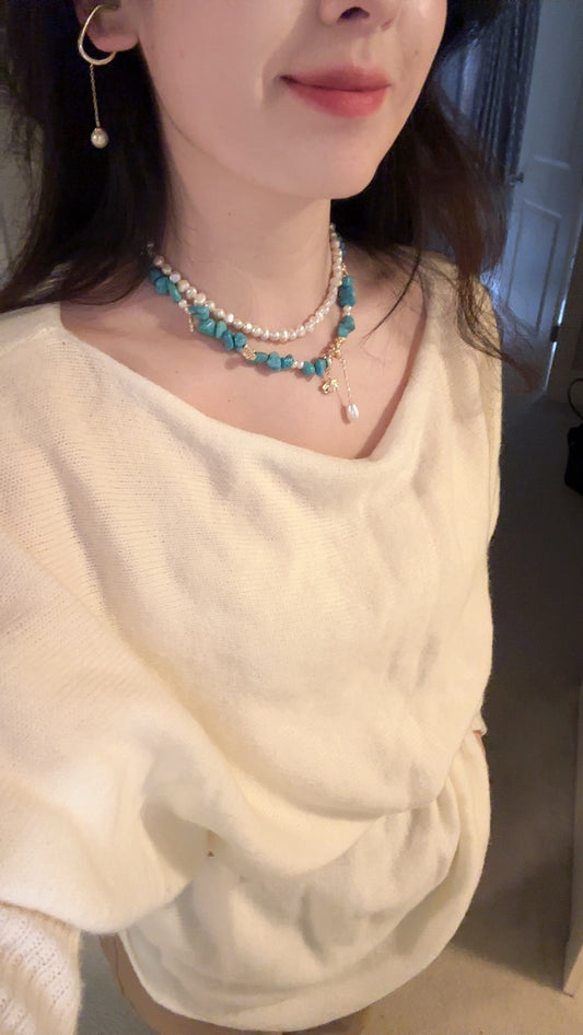 Turquoise Pearl Necklace