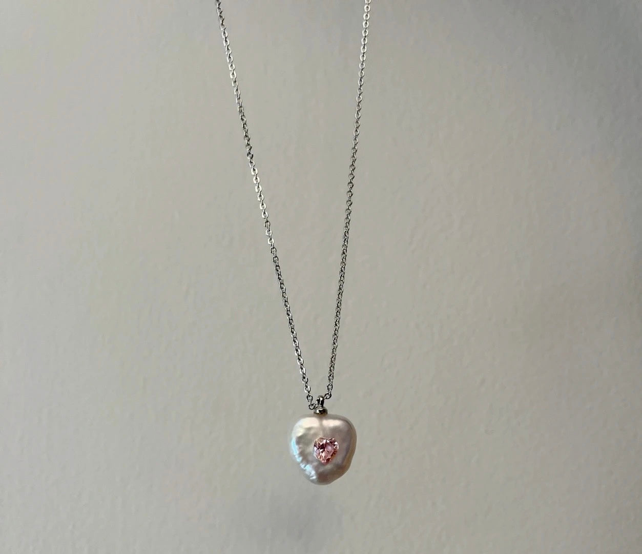 Heart Pearl Necklace