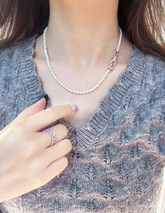 Gradient Double layer Pearl Necklace