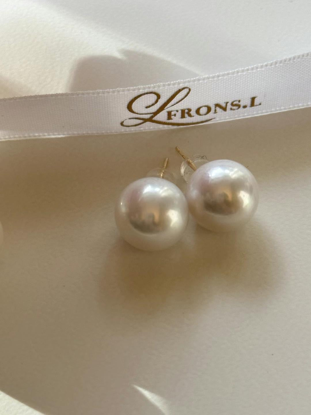 Cecily 18K Solid Gold Pearl Stud