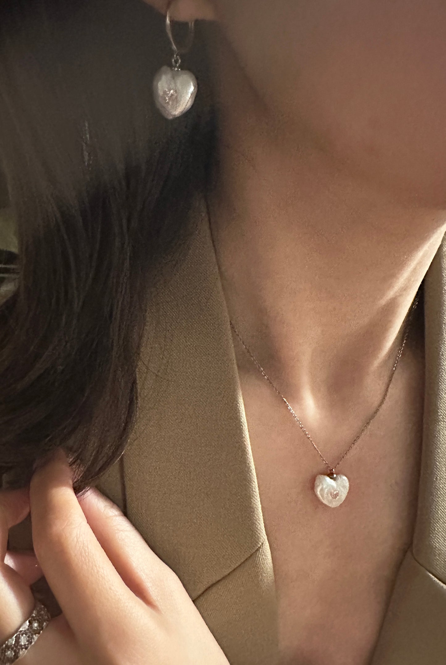 Heart Pearl Necklace