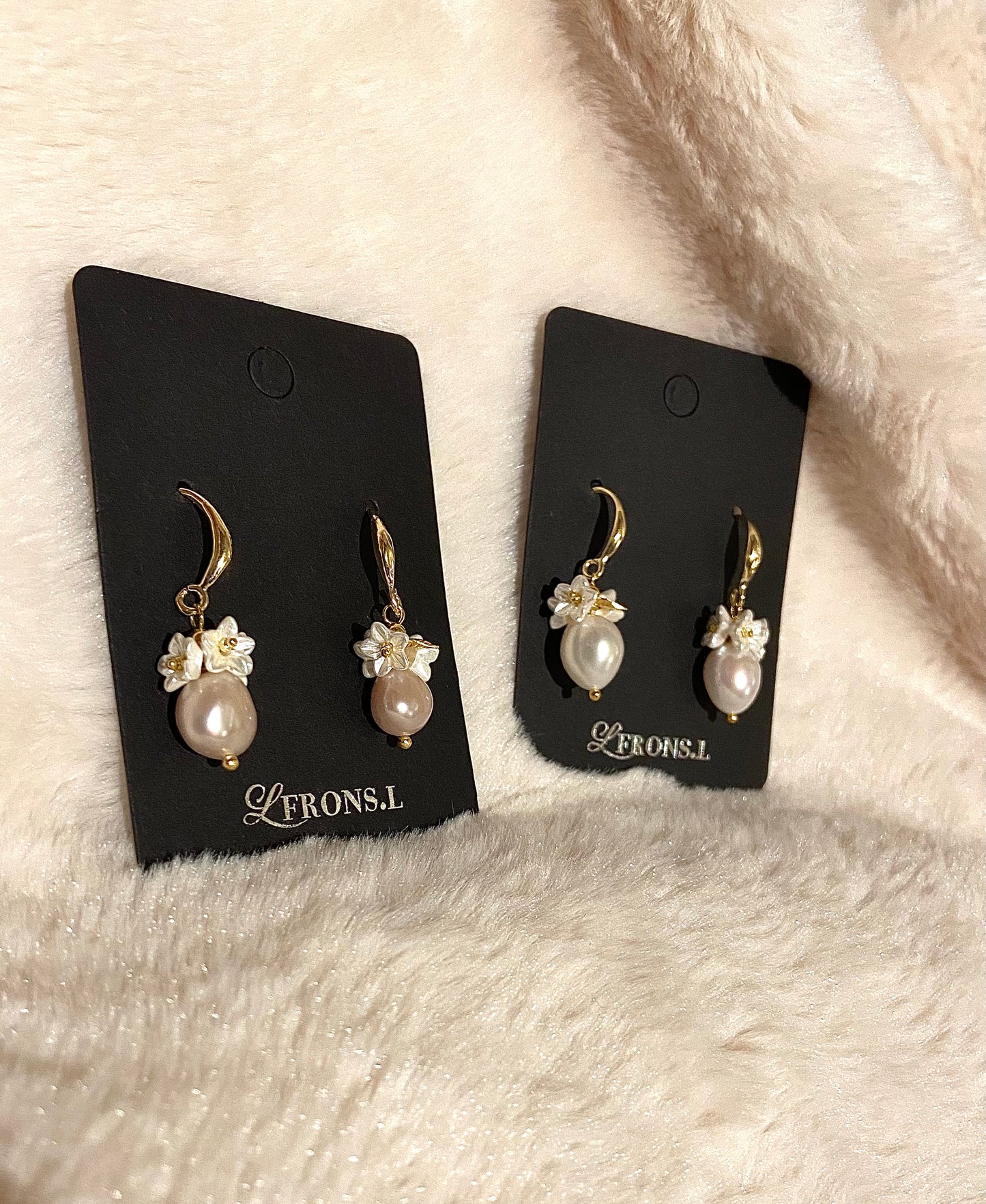 Bellflower Pearl Earrings