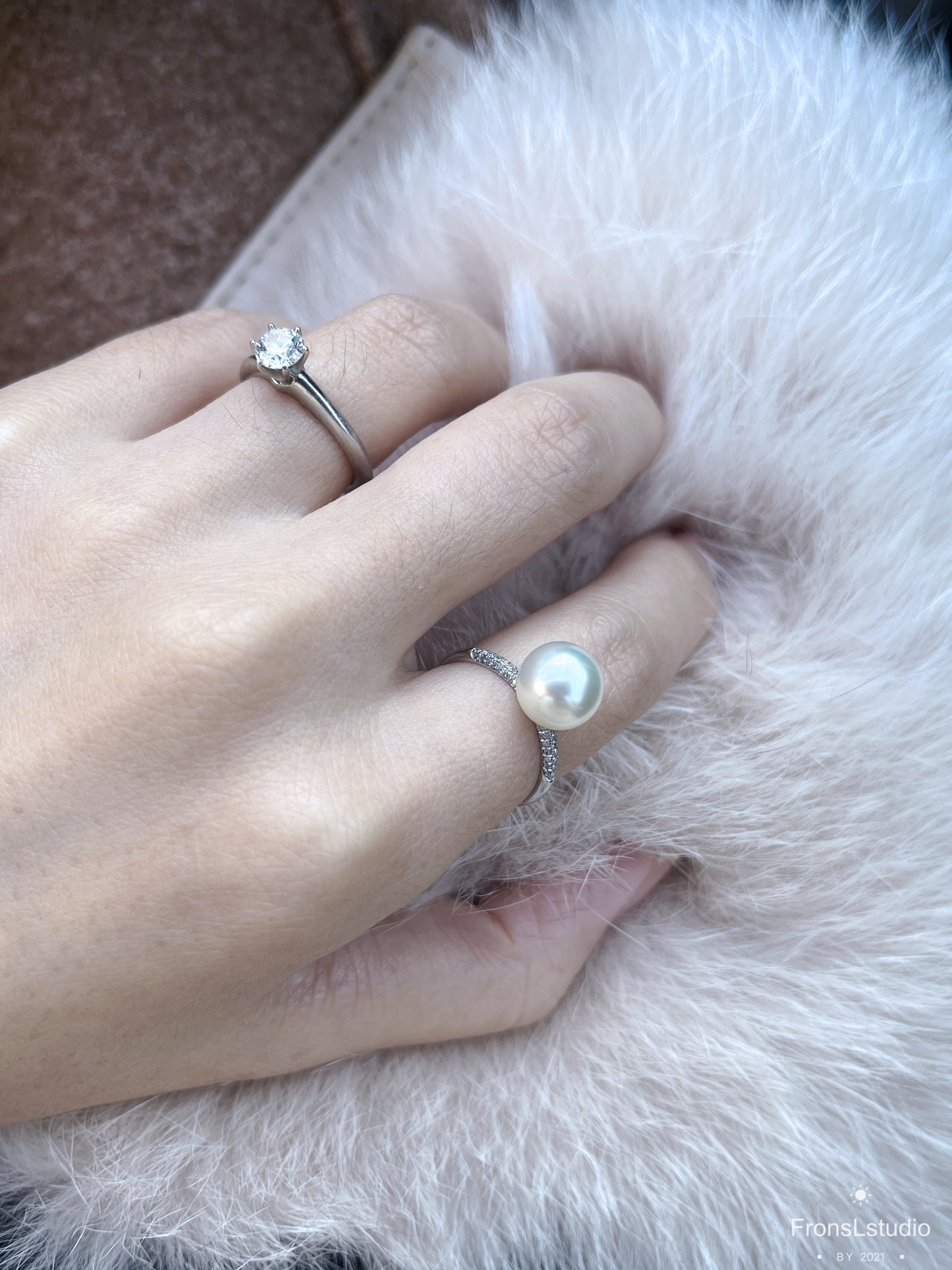 Orphan Diamond South White Sea Pearl Ringban