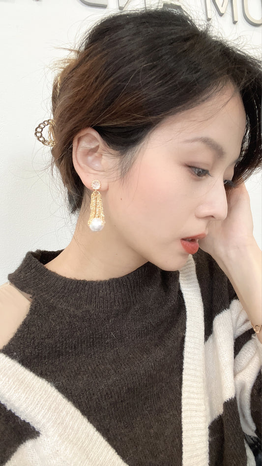 Waterfall Pearl Earrings