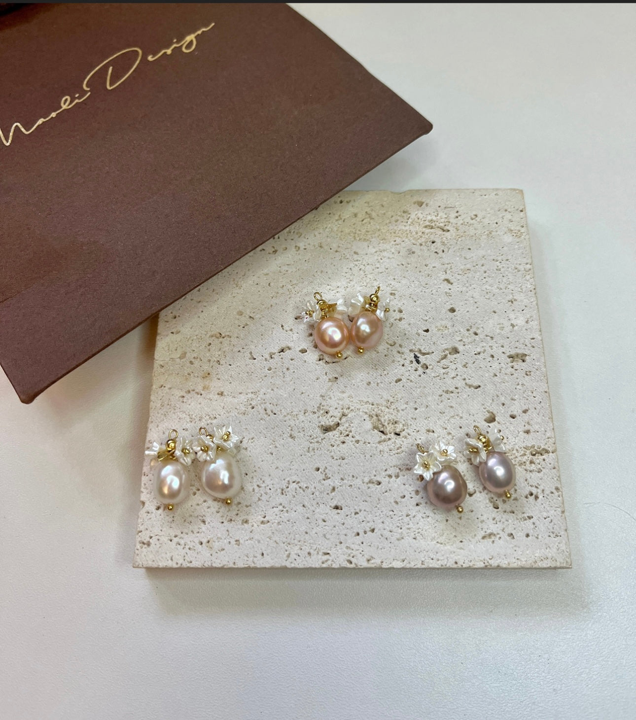 Bellflower Pearl Earrings